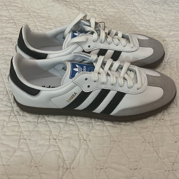 Adidas Original Men’s Samba OG Sneaker White/Black/Granite Size 8 and 5 1/2 - Picture 3 of 16